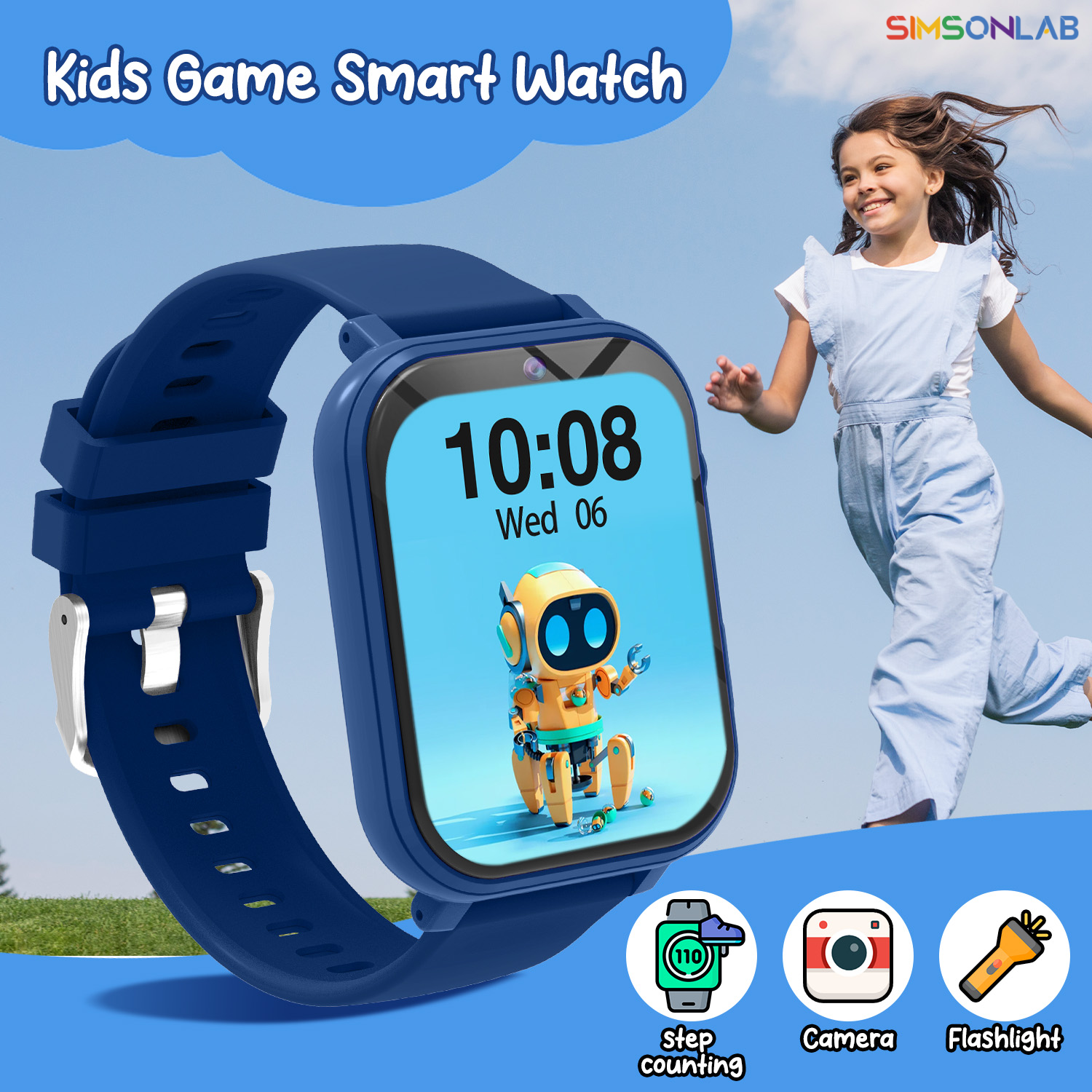 Smartwatch Watches For Kid Girl - Kids Smart Watch Games Camera Flashlight