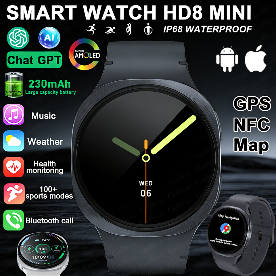 Heart Rate Gps Watch - 2026 New Watches 8 Mini GPS