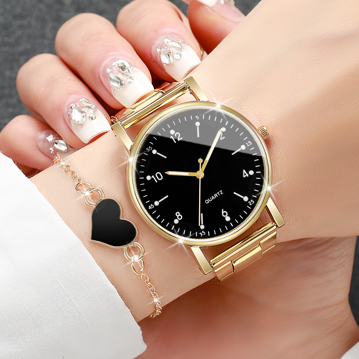 2/4PCS Fashion Arabic Dial Wom - Ladies Fashion Watch avaliação e preço