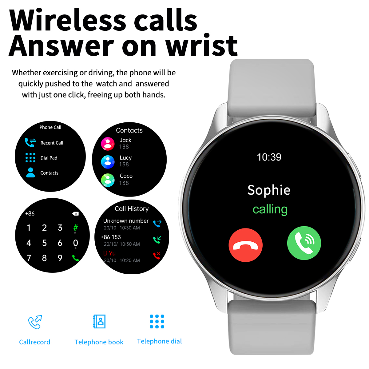 Smart Watch, Wireless Call/Dia - Smartwatch Iphone Watches For Women avaliação e preço