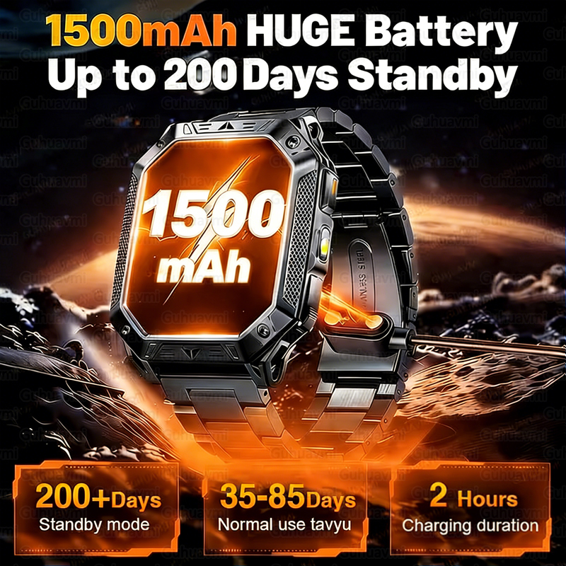 New 1500mAh Military Outdoor S - Heart Rate Gps Watch avaliação e preço