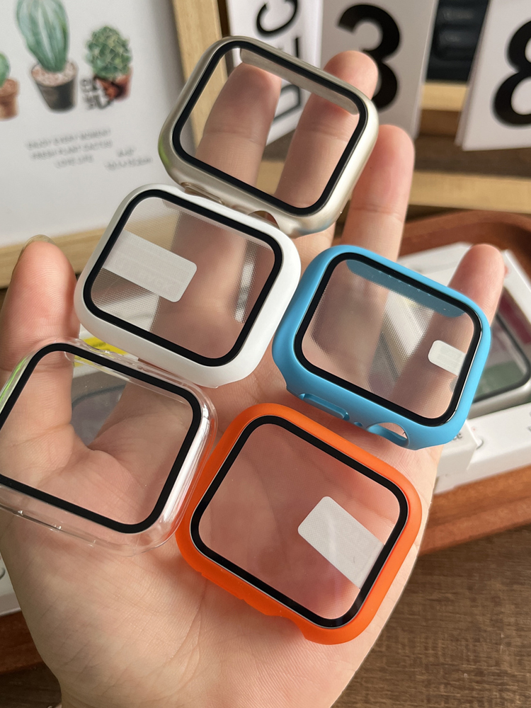 Tempered Glass+Cover For Apple - Smartwatch New Watches avaliação e preço