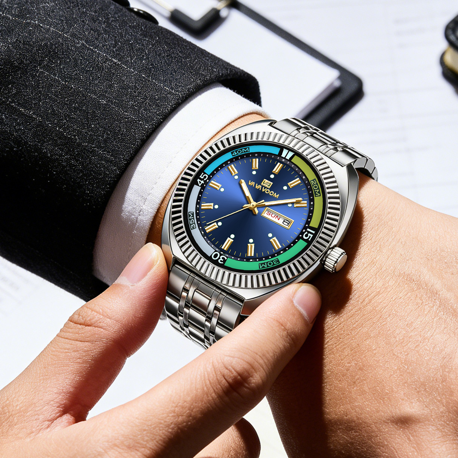 New Gear Ring Steel Strip Watc - Smartwatch New Watches avaliação e preço