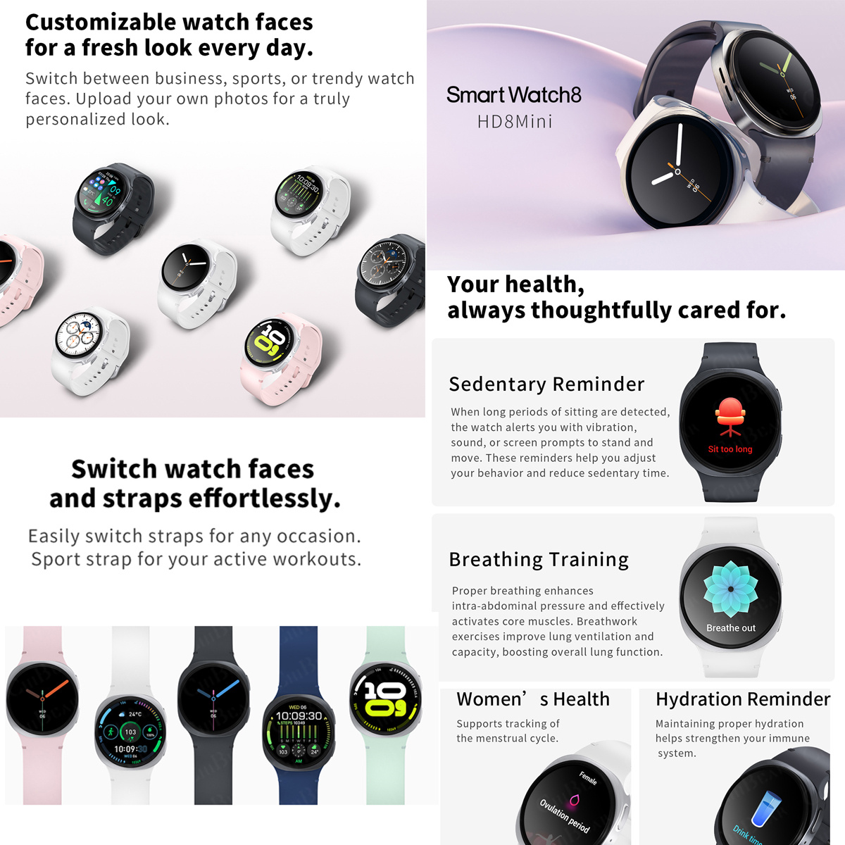 2026 New Watches 8 Mini GPS Tr - Heart Rate Gps Watch avaliação e preço