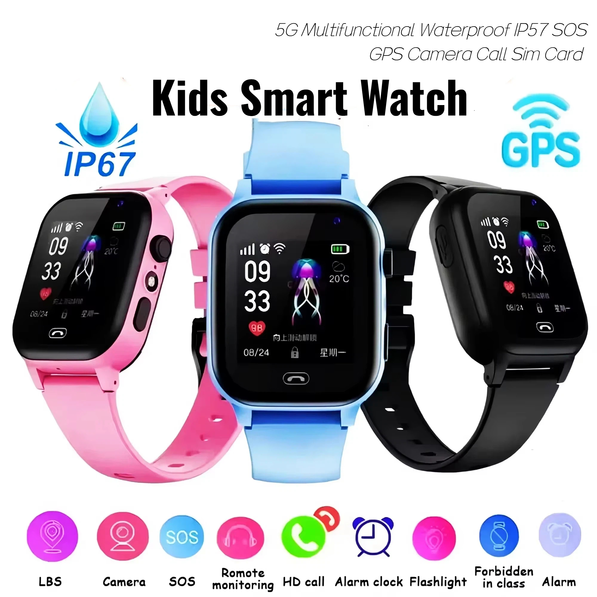 Lenovo Kids Smart Watch 5G GPS - Smartwatch Watches For Kid Girl avaliação e preço