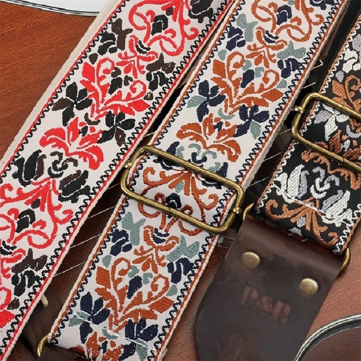 Miwayer Embroidered Guitar Str - Leather Watch Strap avaliação e preço