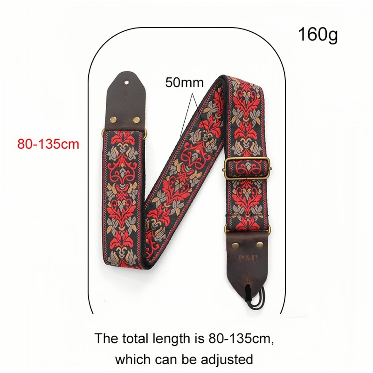 Miwayer Embroidered Guitar Str - Leather Watch Strap avaliação e preço