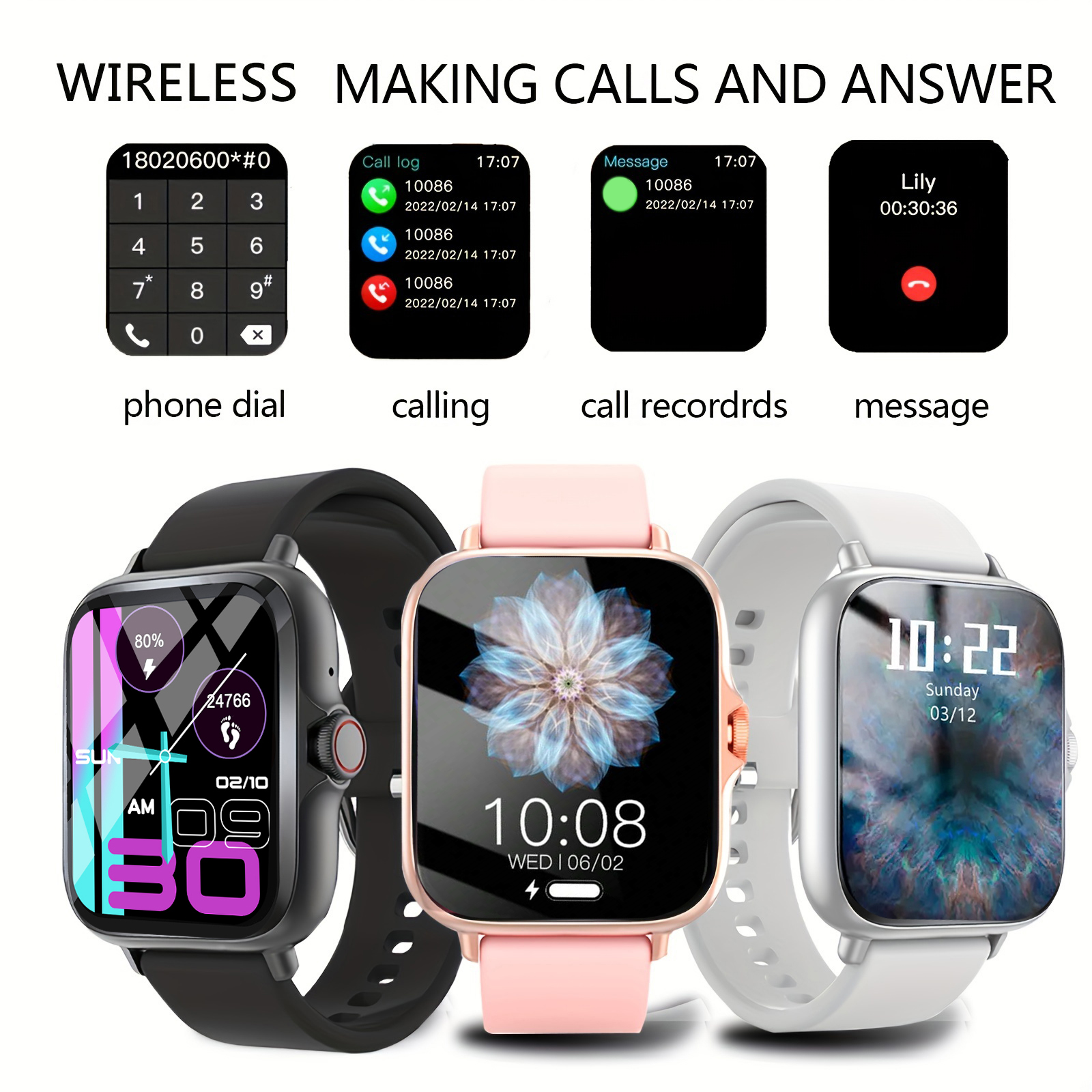 Smart watch, wireless calling  - Smartwatch Iphone Watches For Women avaliação e preço