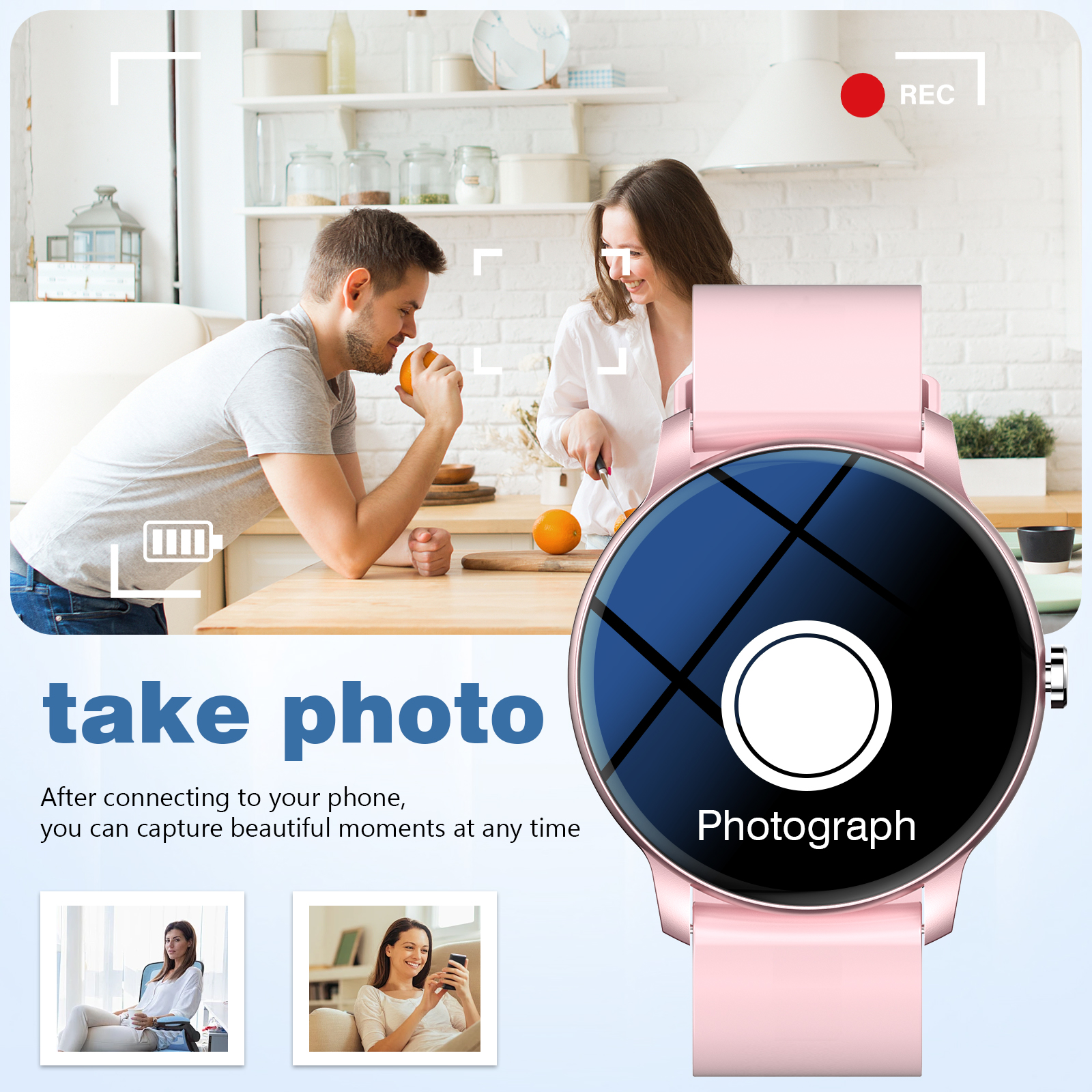 Smart Watch, Wireless Call/Dia - Smartwatch Iphone Watches For Women avaliação e preço