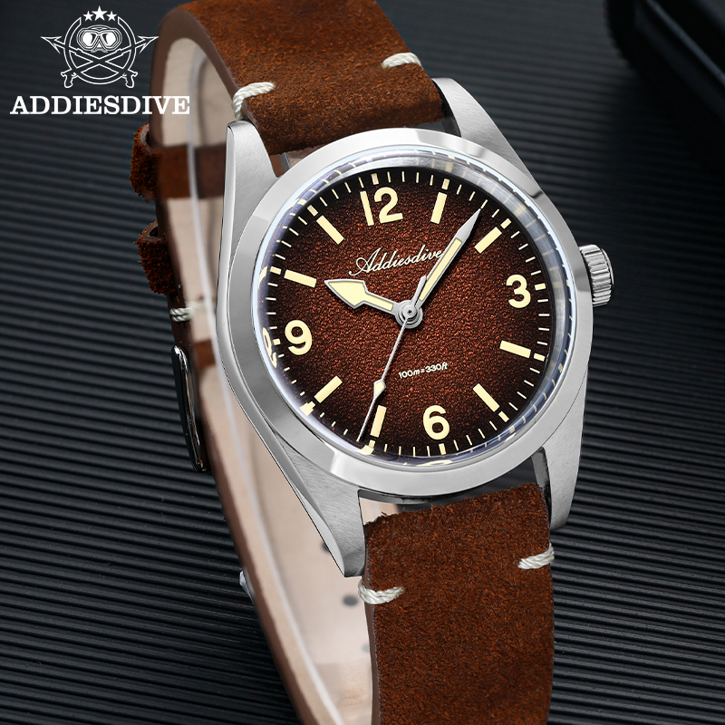 ADDIESDIVE 36MM 200M Waterproo - Leather Watch Strap avaliação e preço