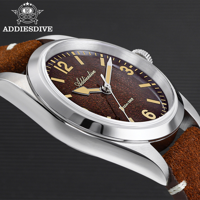 ADDIESDIVE 36MM 200M Waterproo - Leather Watch Strap avaliação e preço