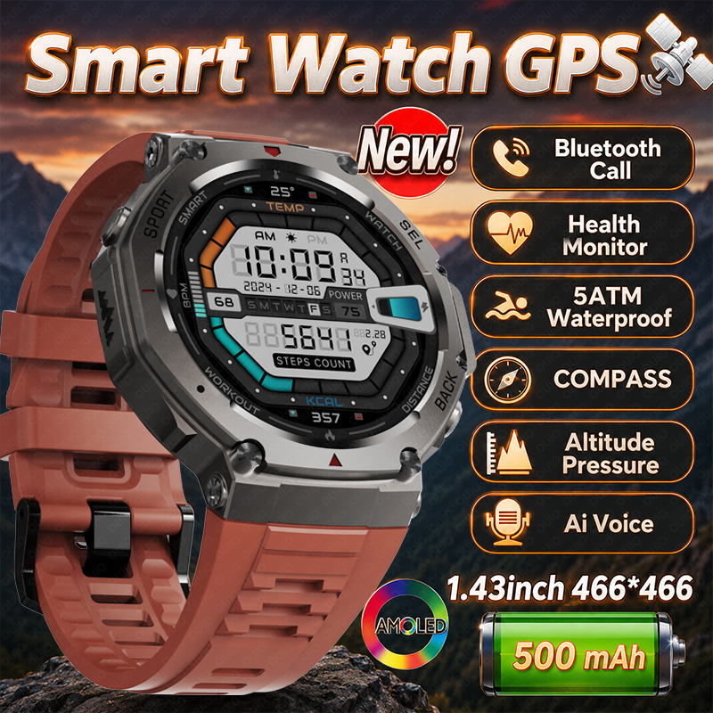 2026 New Military DM58 GPS Sma - Heart Rate Gps Watch avaliação e preço
