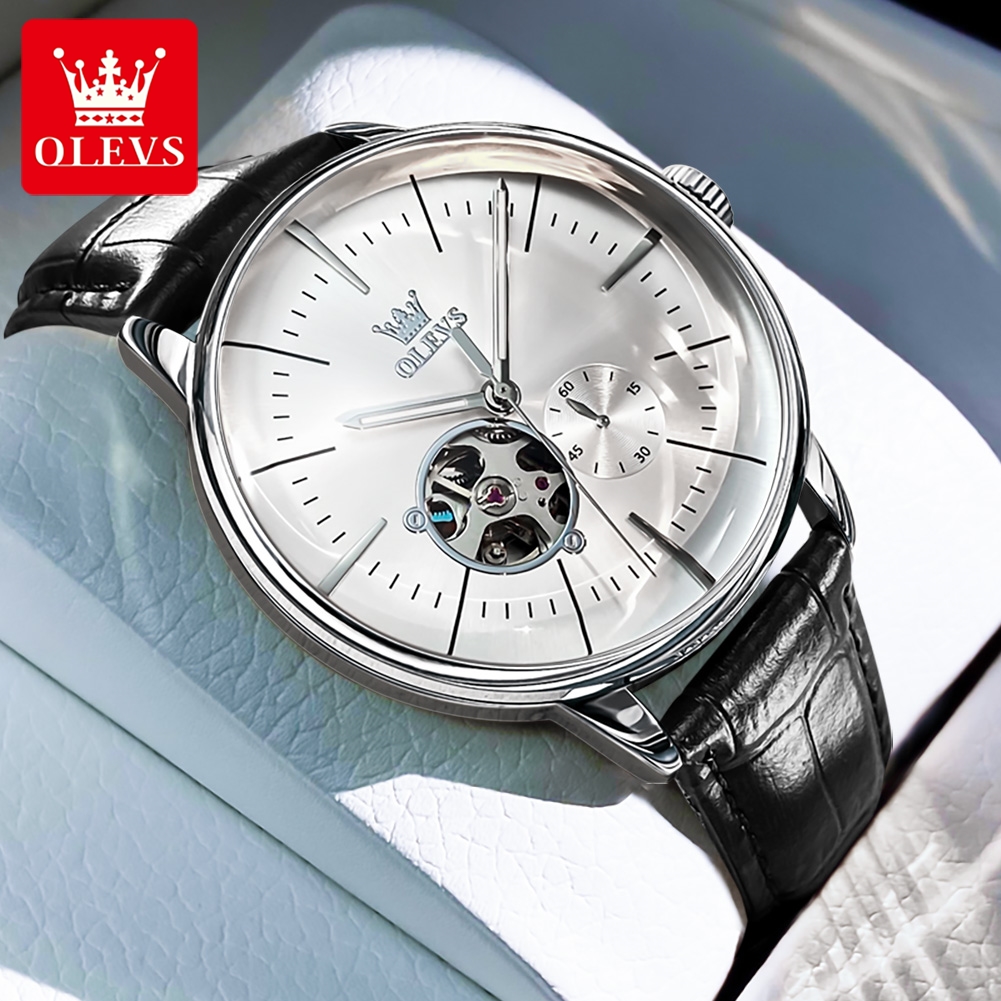OLEVS Casual Fashion Men's Wat - Leather Watch Strap avaliação e preço
