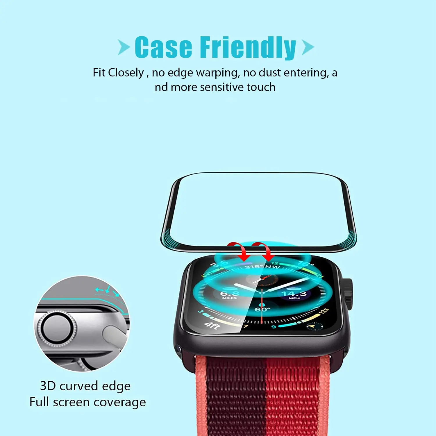 Screen Protector 3D Tempered F - Apple Watch Band avaliação e preço