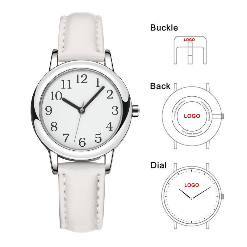 White Strap Slim Custom Women  - Leather Watch Strap avaliação e preço