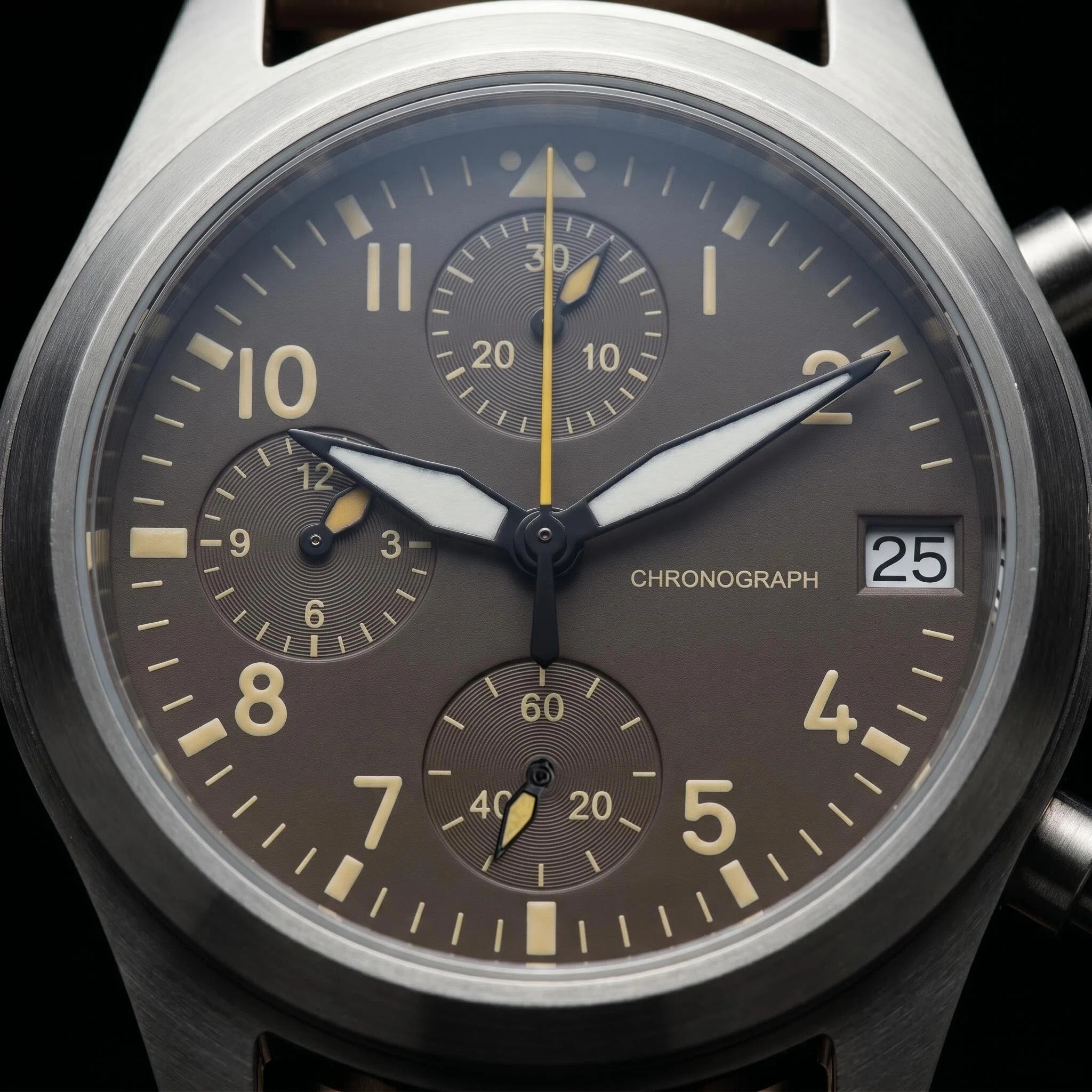 Men's 38mm Steel Dive Vintage  - Leather Watch Strap avaliação e preço