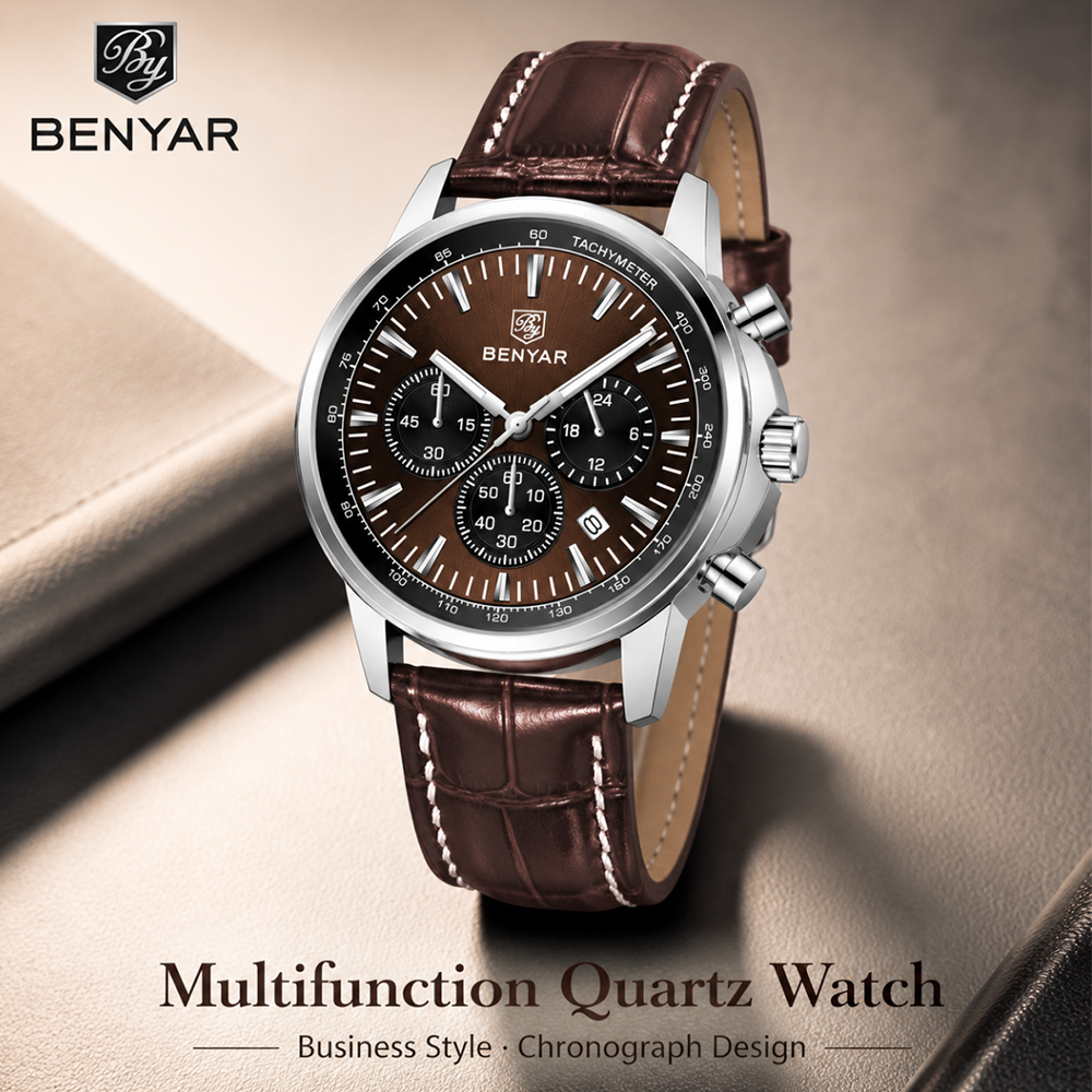 BENYAR Top brand multifunction - Leather Watch Strap avaliação e preço