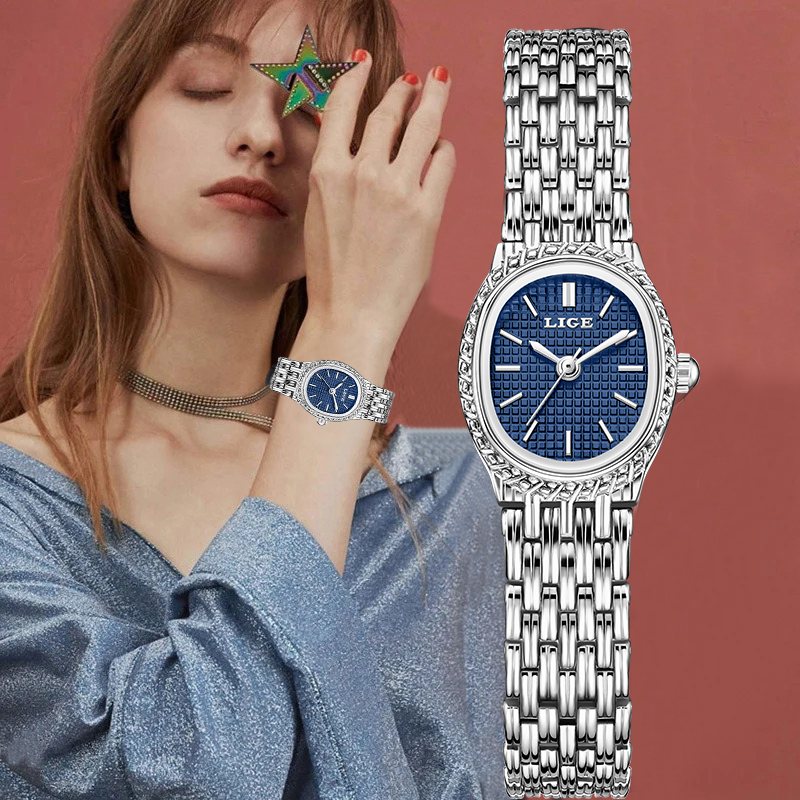 LIGE Fashion Luxury Quartz Wom - Ladies Fashion Watch avaliação e preço