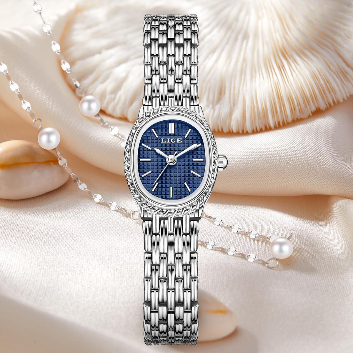 LIGE Fashion Luxury Quartz Wom - Ladies Fashion Watch avaliação e preço