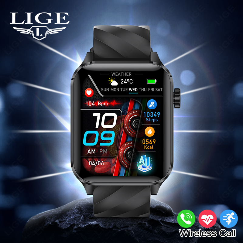LIGE New Bluetooth Call Smart  - Smartwatch Iphone Watches For Women avaliação e preço