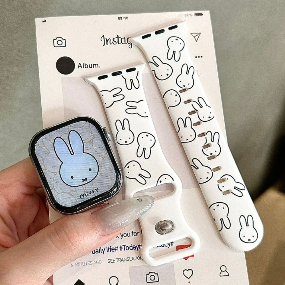 Cute Miffy Rabbit Cartoon Watc - Apple Watch Band avaliação e preço
