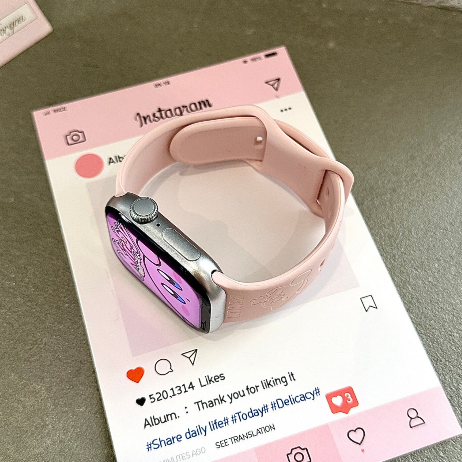 Kawaii Kirby Apple Pink Watch  - Apple Watch Band avaliação e preço