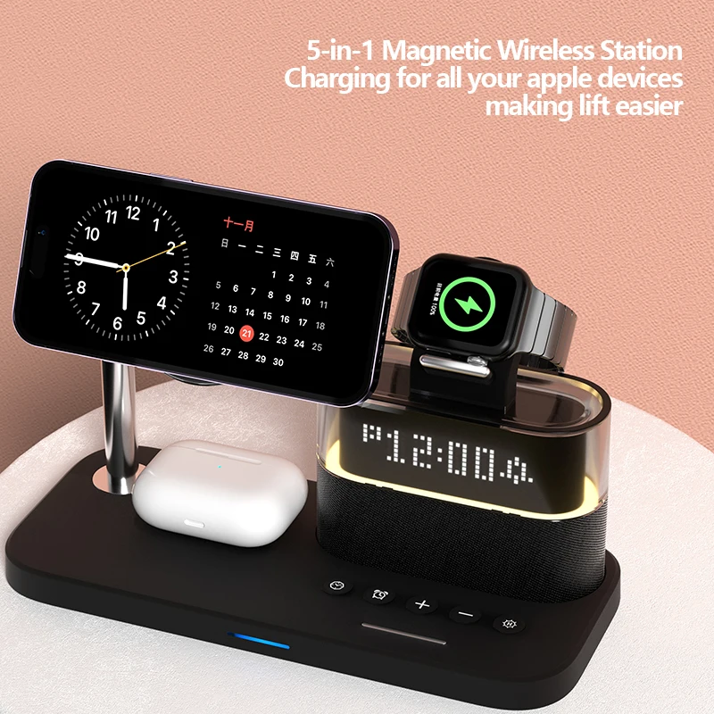 New 5 In 1 Wireless Charger St - Smartwatch New Watches avaliação e preço