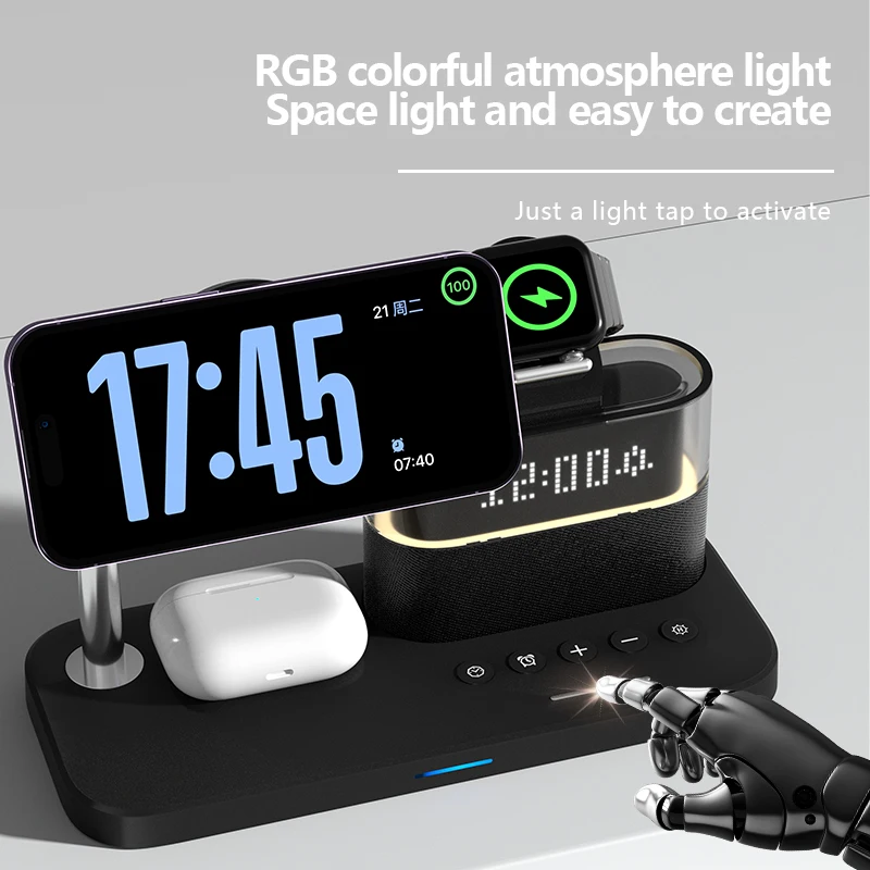 New 5 In 1 Wireless Charger St - Smartwatch New Watches avaliação e preço