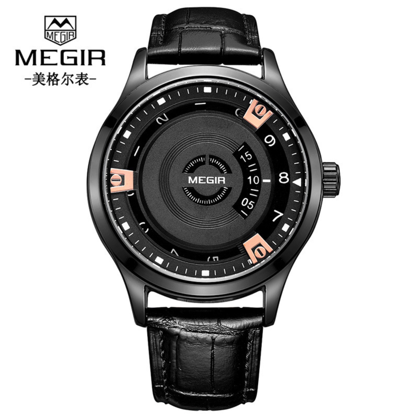 MEGIR Men Watches Luxury Leath - Leather Watch Strap avaliação e preço