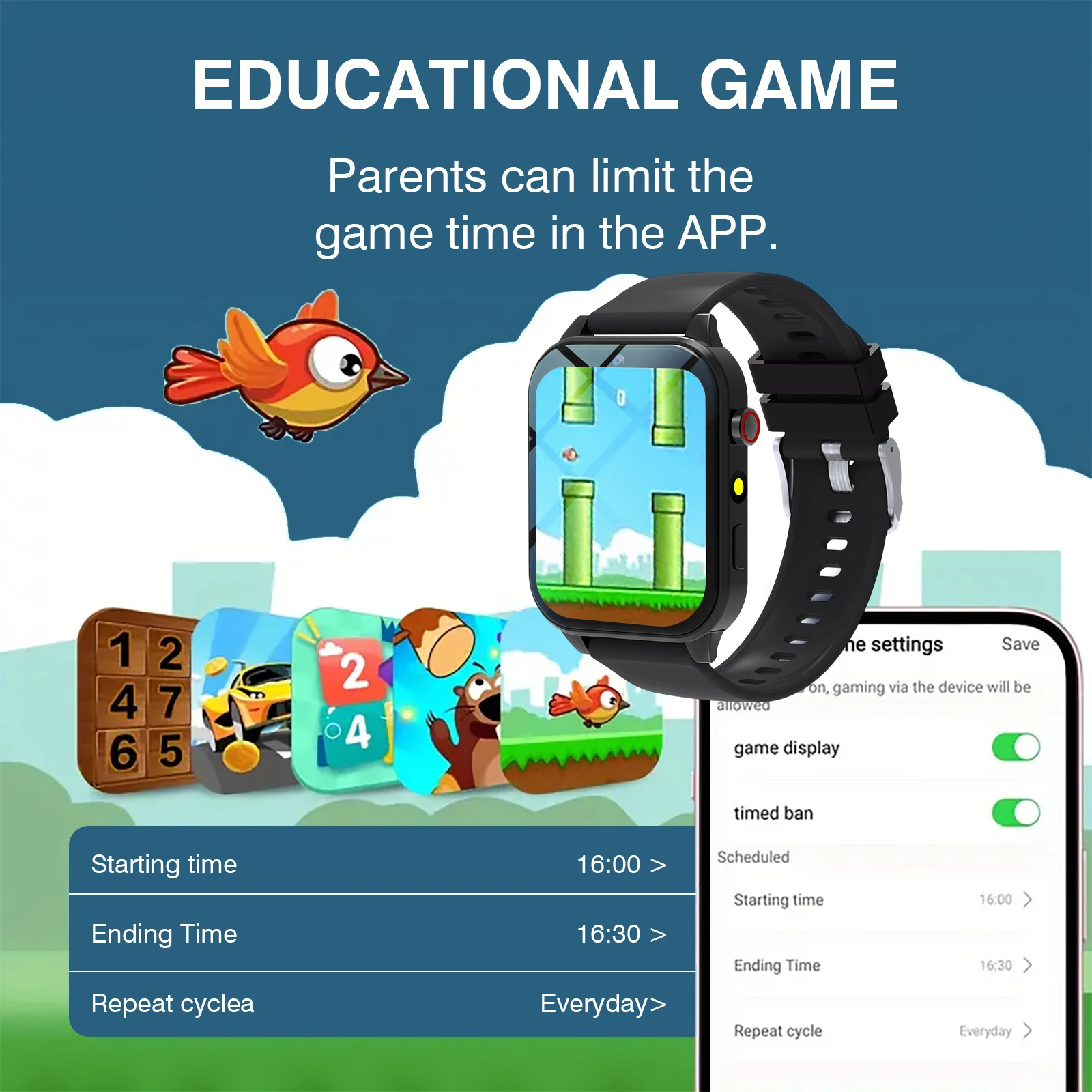 Kids′s Smart Watch 18 Games Ca - Smartwatch Watches Boys avaliação e preço
