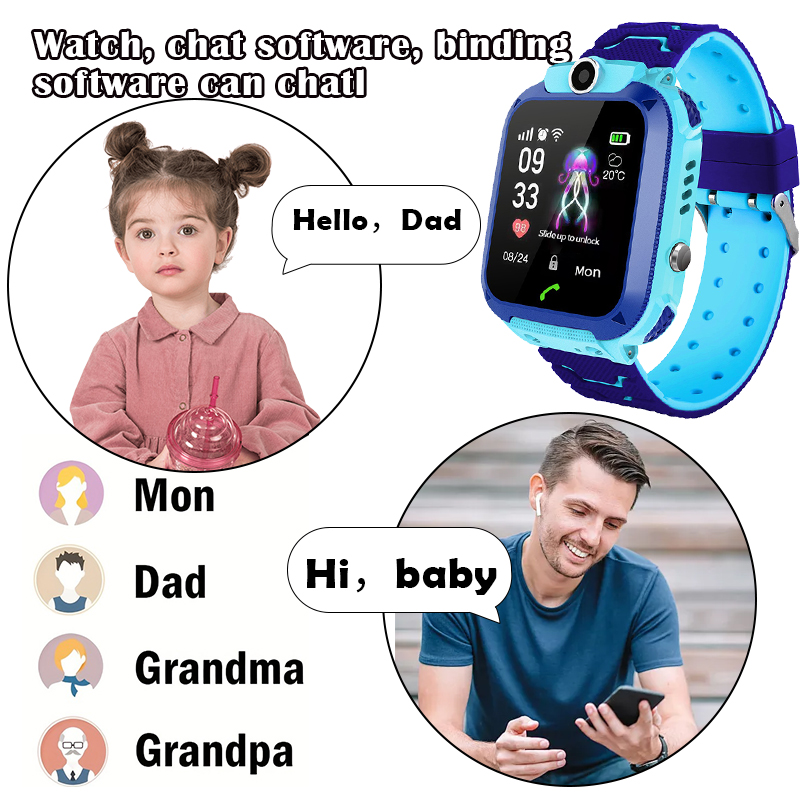 Q12B Kids Smart Watch with SOS - Smartwatch Watches Gift For Boys With Gps avaliação e preço