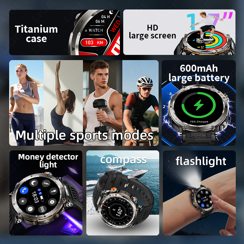 New Military Outdoor Smartwatc - Smartwatch New Watches avaliação e preço