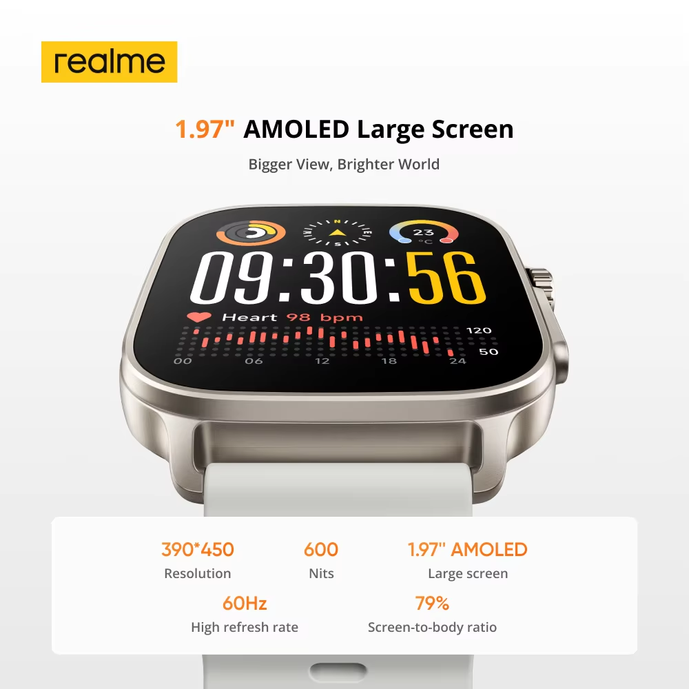 Global Version realme watch 5  - Heart Rate Gps Watch avaliação e preço