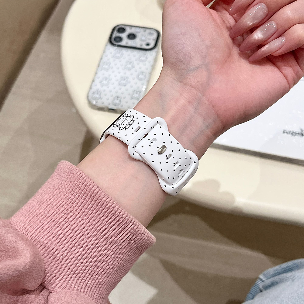 Kawaii Miffy Silicone Watch Ba - Apple Watch Band avaliação e preço