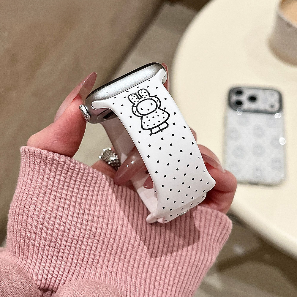 Kawaii Miffy Silicone Watch Ba - Apple Watch Band avaliação e preço