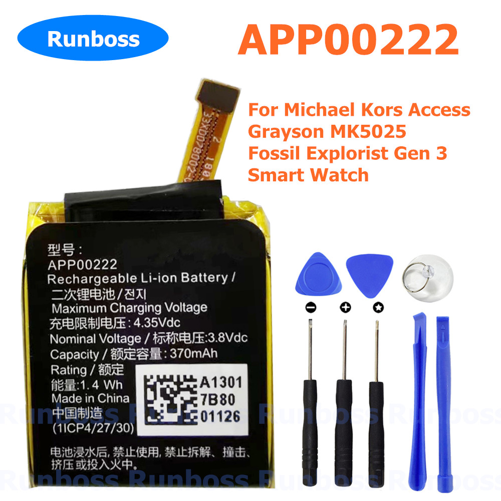 New APP00222 370mAh Battery fo - Fossil Watches Smartwatch Gen 3 avaliação e preço
