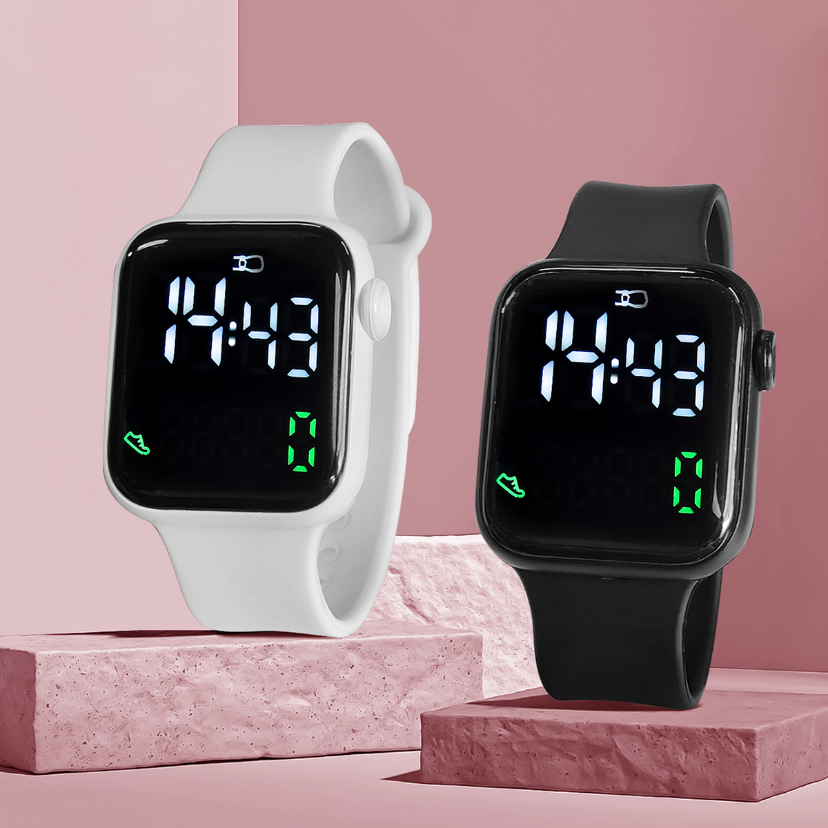 New 2PCS Student Minimalist Sm - Smartwatch New Watches avaliação e preço