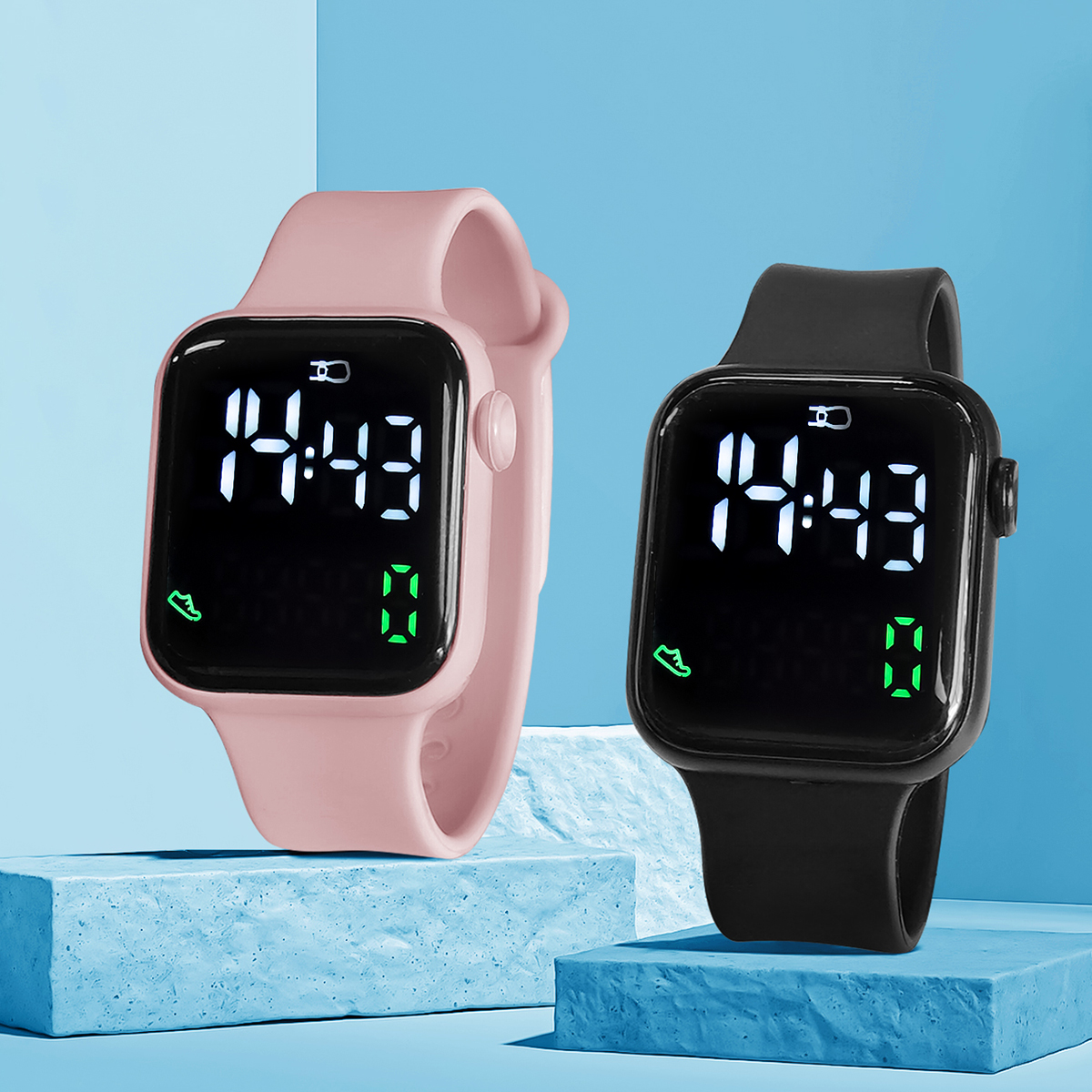 New 2PCS Student Minimalist Sm - Smartwatch New Watches avaliação e preço