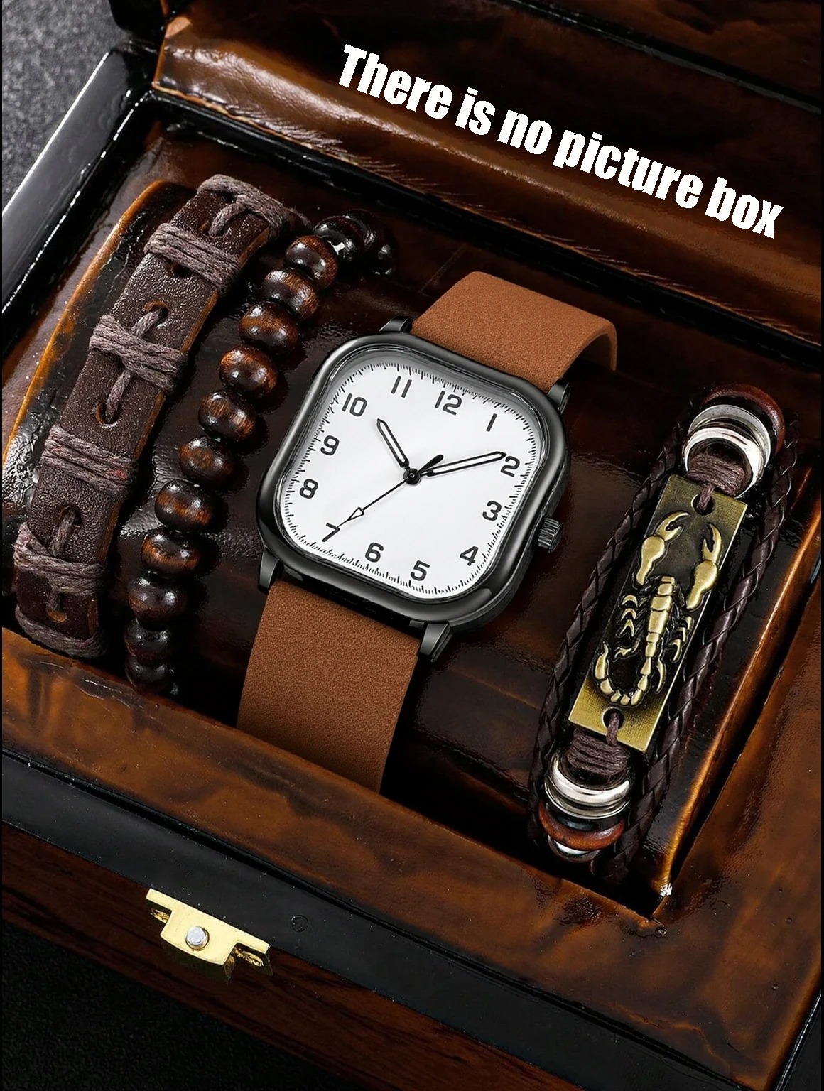 No gift box; men's leather str - Leather Watch Strap avaliação e preço