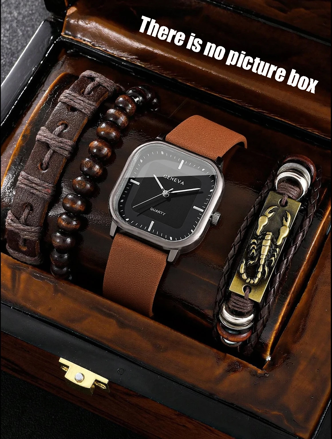 No gift box; men's leather str - Leather Watch Strap avaliação e preço