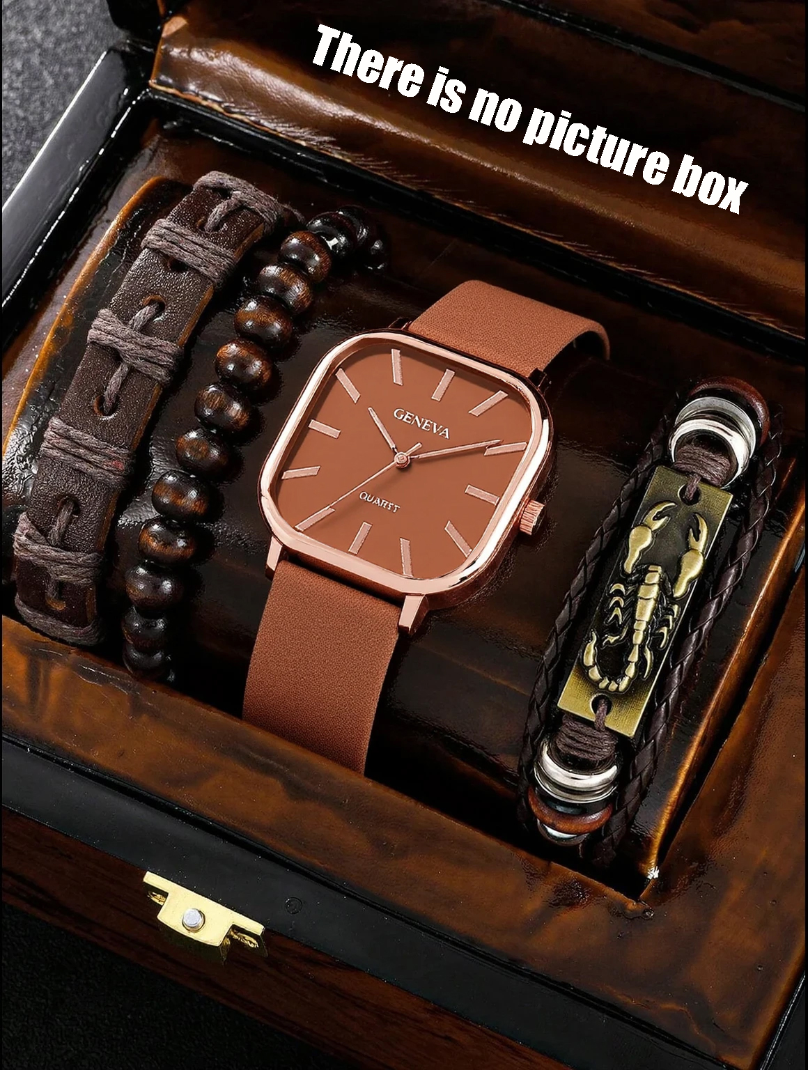 No gift box; men's leather str - Leather Watch Strap avaliação e preço