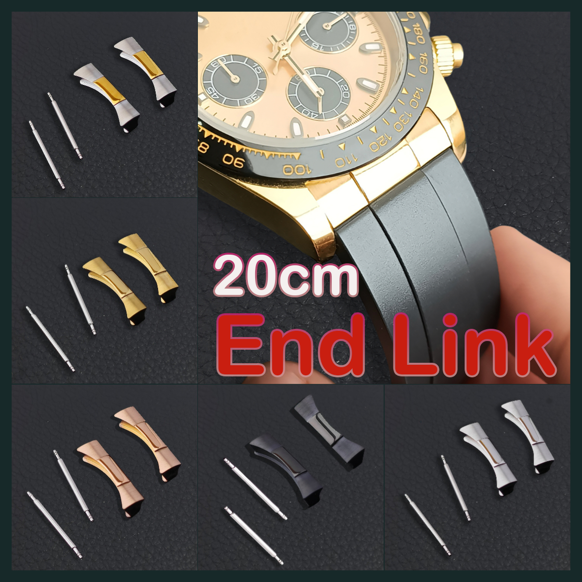 20mm Curved End Link Endlink F - Leather Watch Strap avaliação e preço