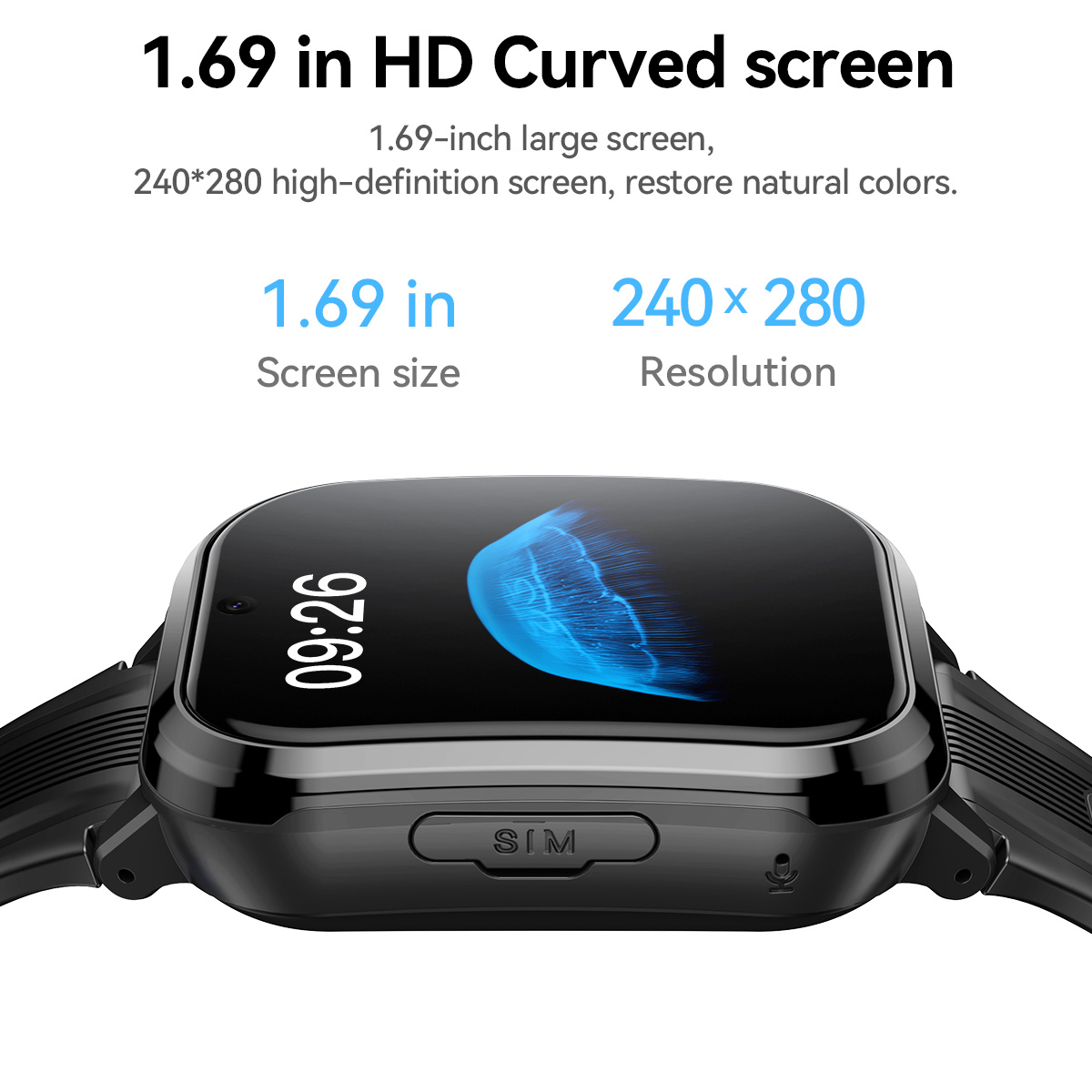 HOCO Y108 1.69inch HD LCD Curv - Smartwatch Watches For Kid Girl avaliação e preço