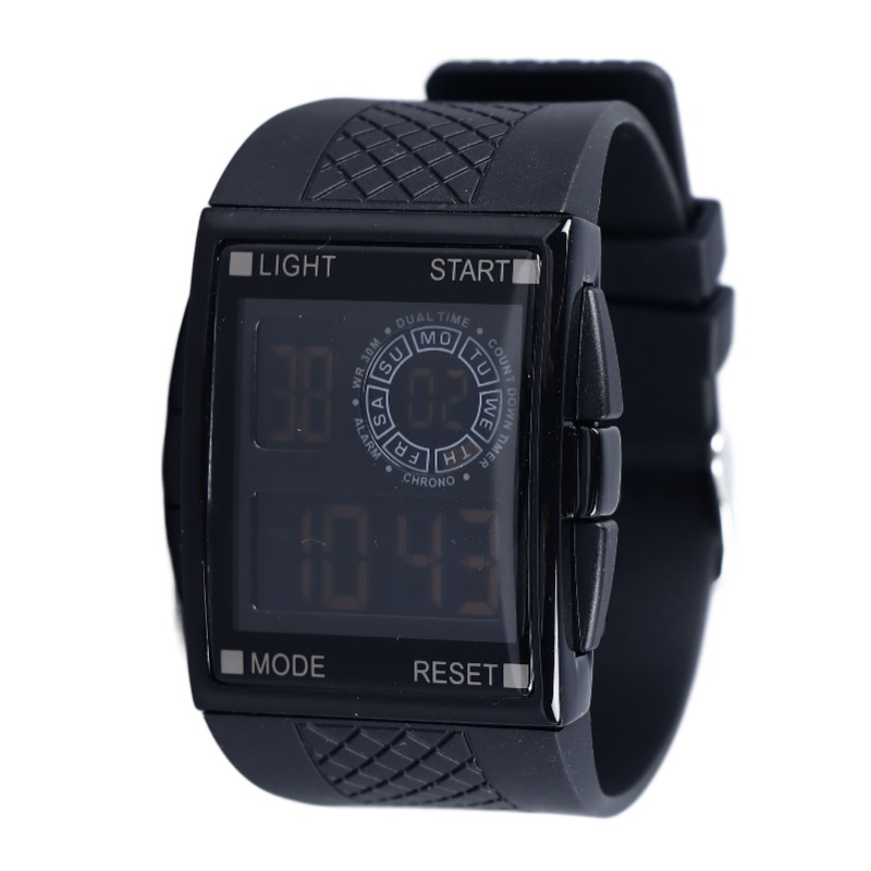 Digital Sport Watch Waterproof - Leather Watch Strap avaliação e preço