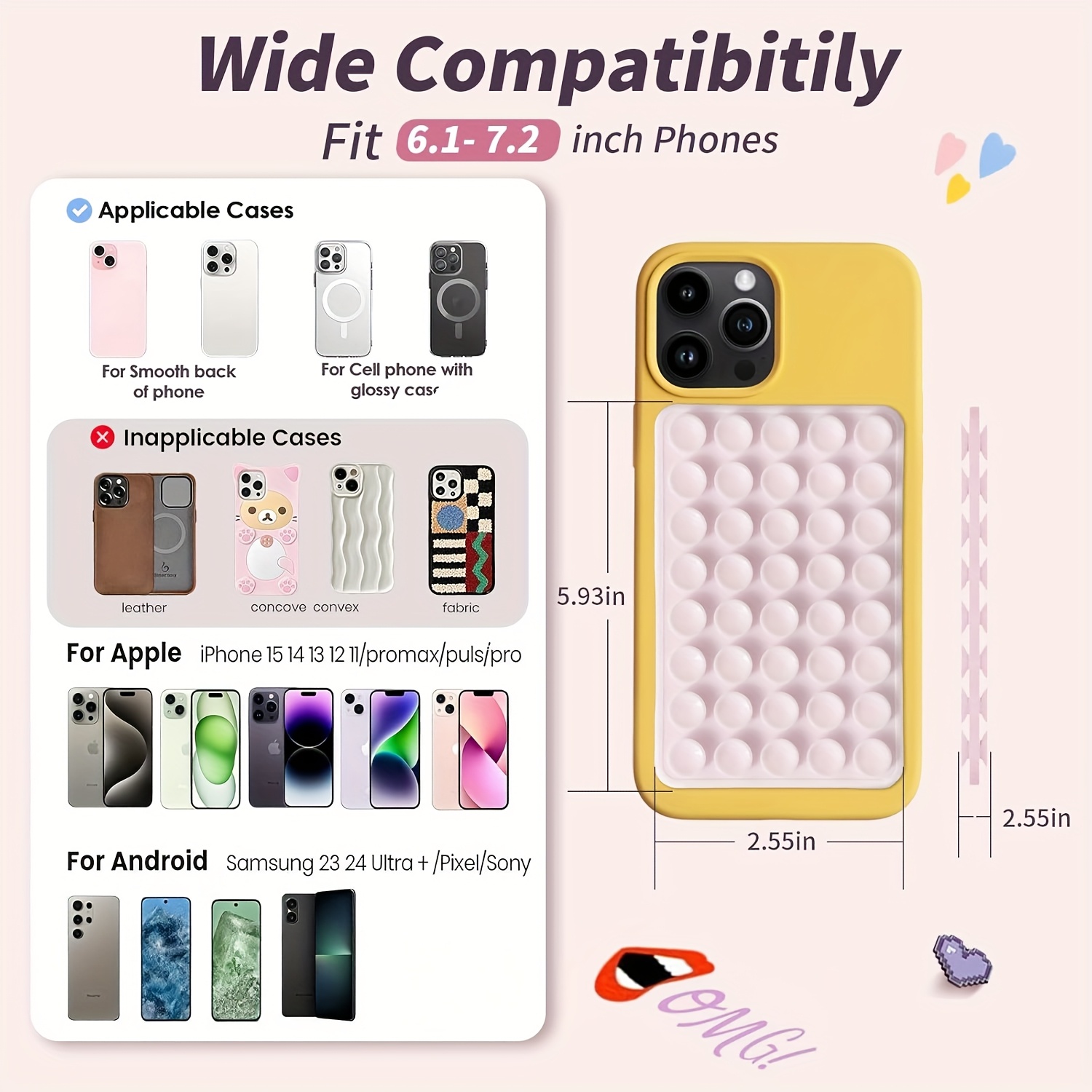 2pcs Double-Sided Silicone Suc - Watch S avaliação e preço