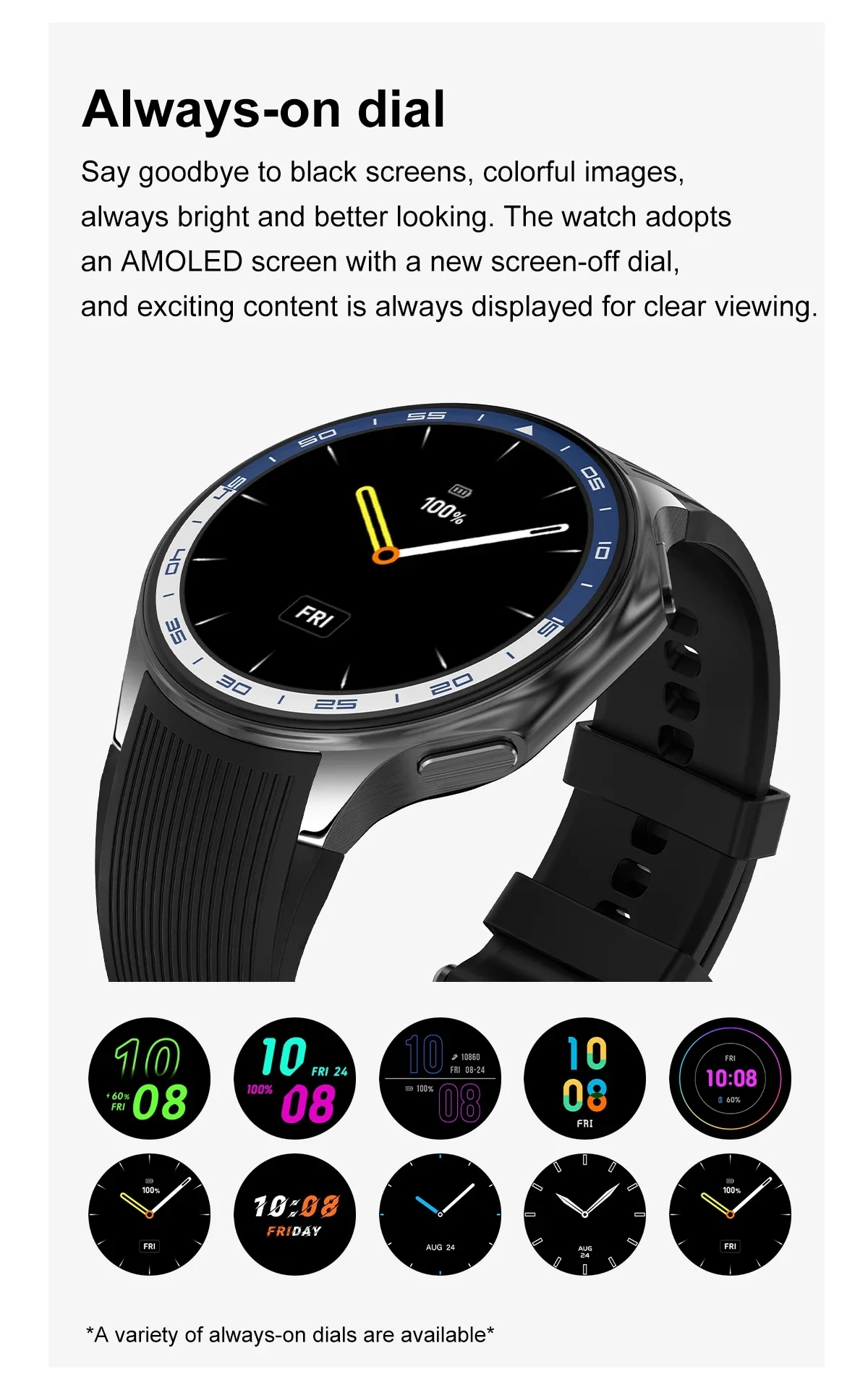 1.43 inch Big Screen Men Women - Smartwatch Iphone Watches For Women avaliação e preço