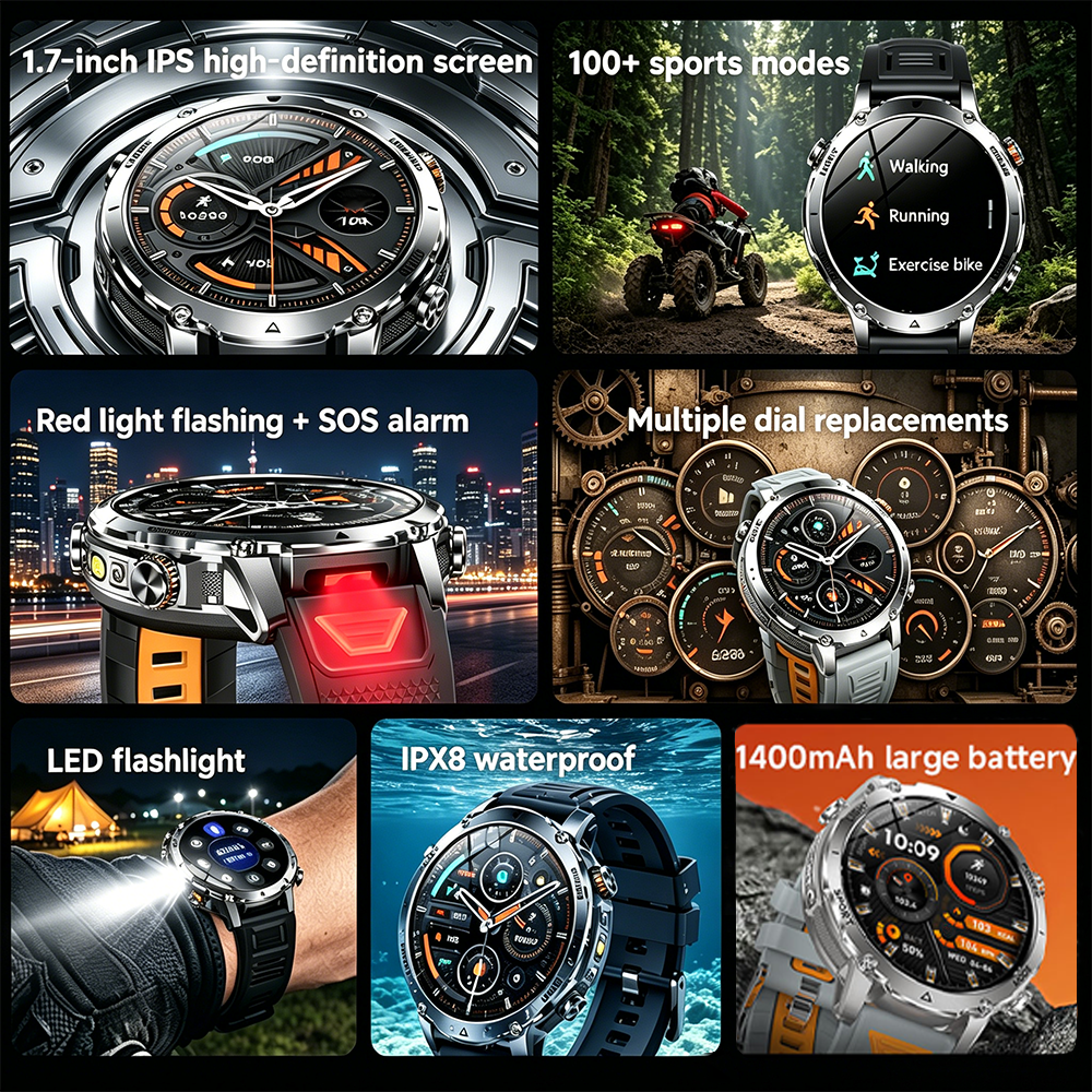 2026New Military Sports Smart  - Heart Rate Gps Watch avaliação e preço