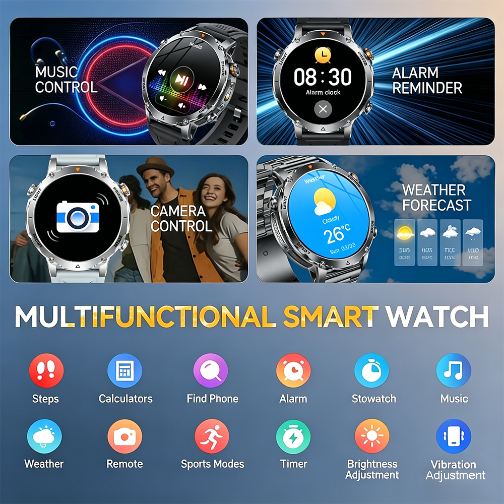 2026New Military Sports Smart  - Heart Rate Gps Watch avaliação e preço