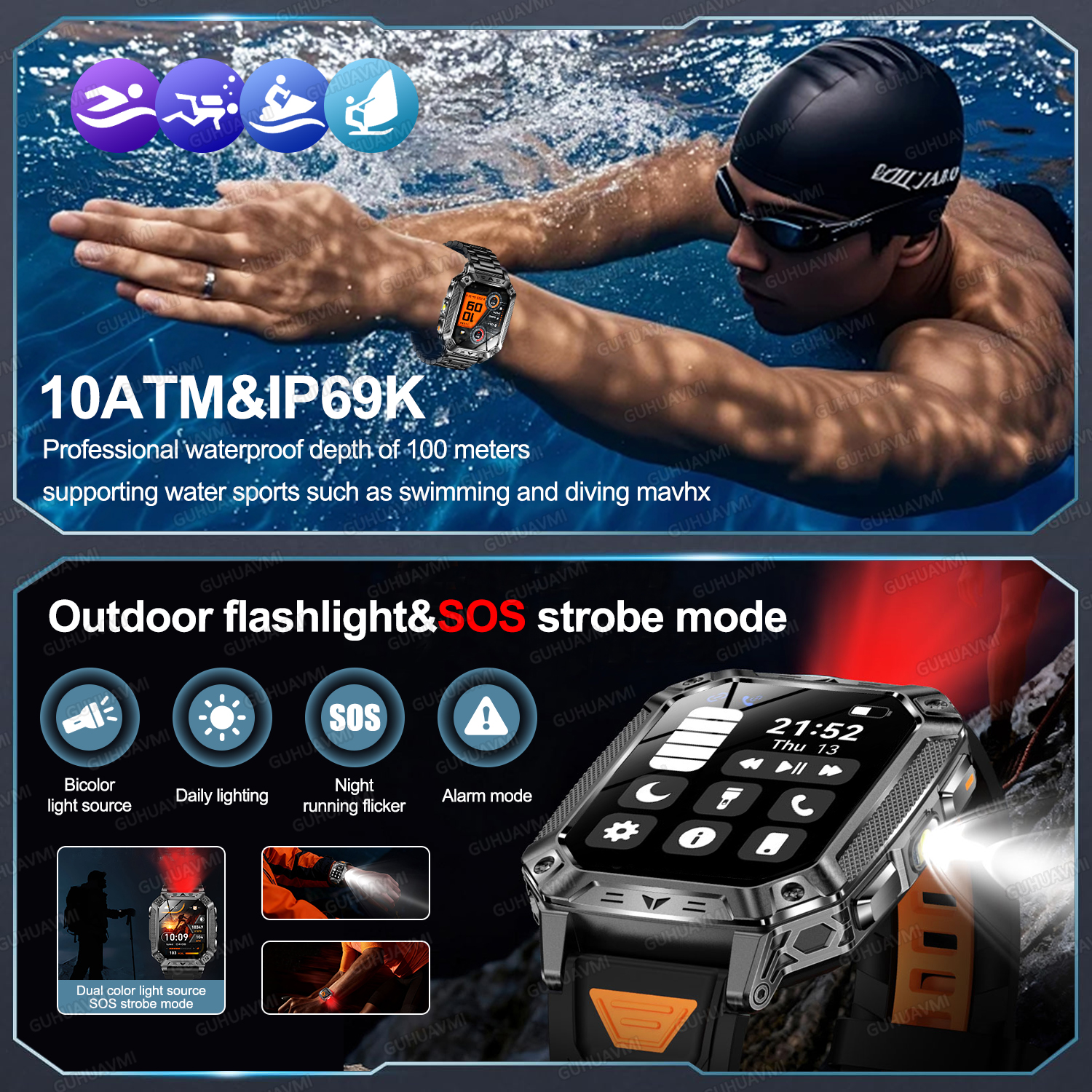 2026 New 1400mAh Big Battery S - Heart Rate Gps Watch avaliação e preço