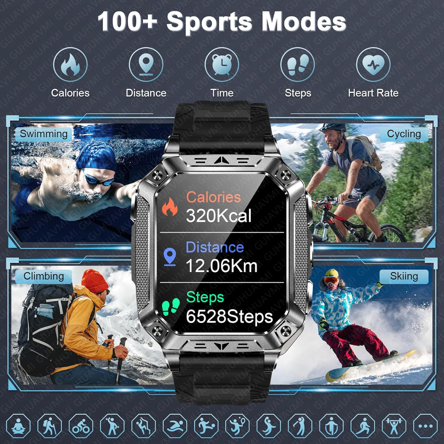 2026 New 1400mAh Big Battery S - Heart Rate Gps Watch avaliação e preço